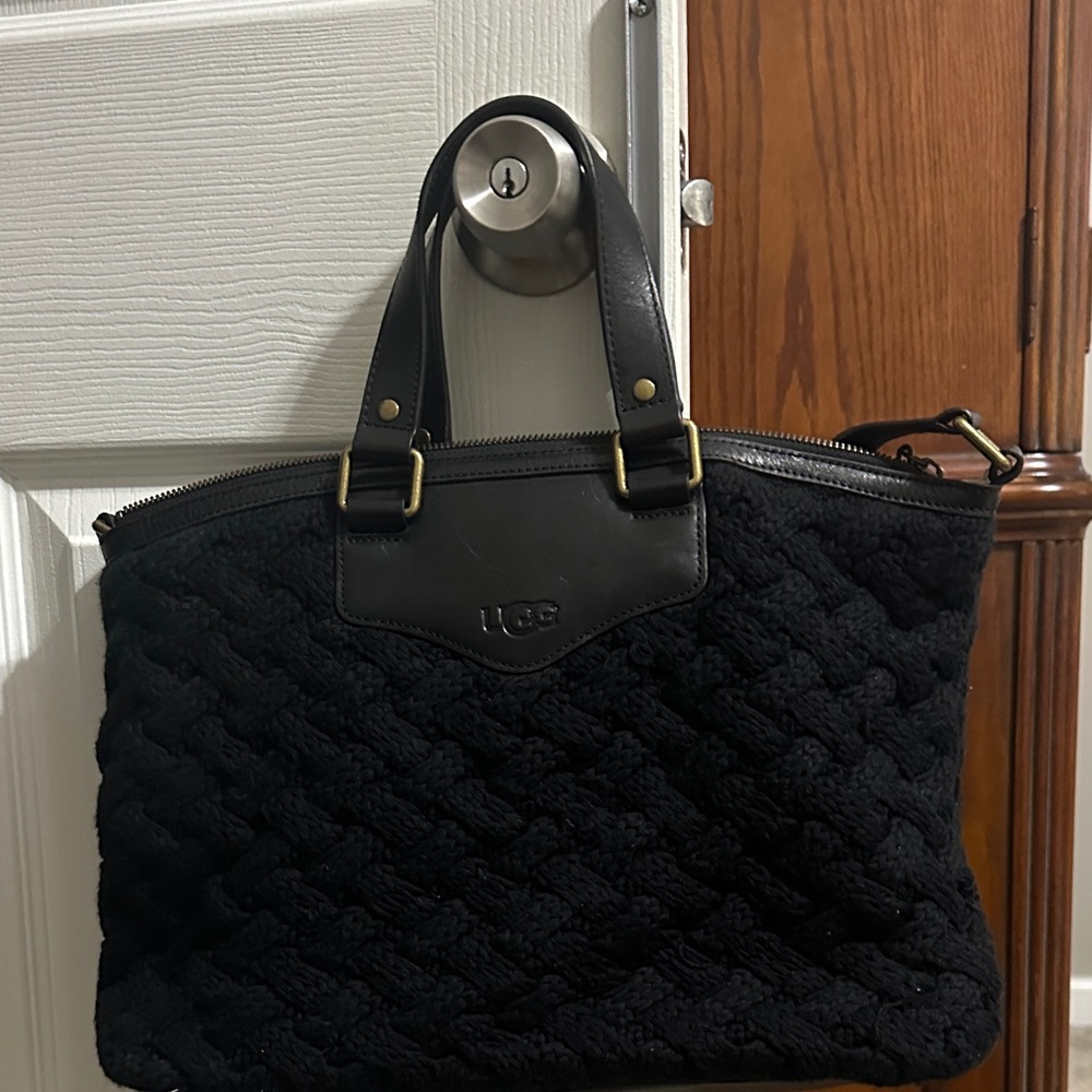 UGG Black Textured Tote Bag